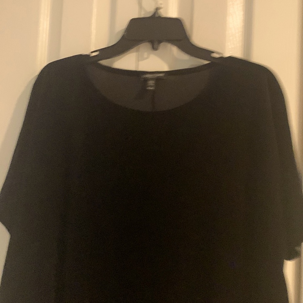 holiday, special date or event dress in stretch velvet classic Eileen Fisher.